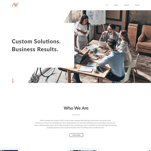 Creative website for marketing consulting