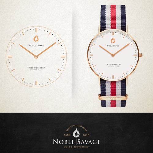 Classic watch logo for "Noble Savage"
