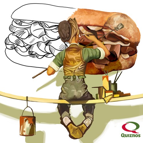 Quiznos Iconic Art Style