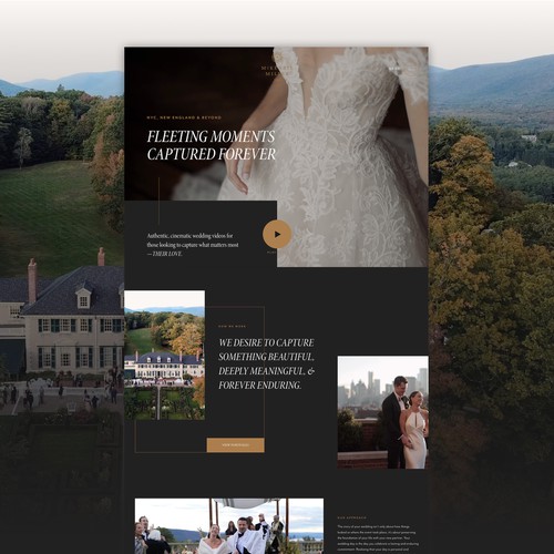 Luxury Squarespace Website for Wedding Videographer