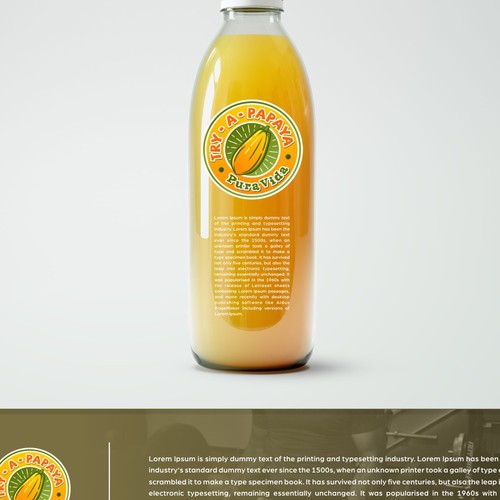 Logo concept for papaya juice