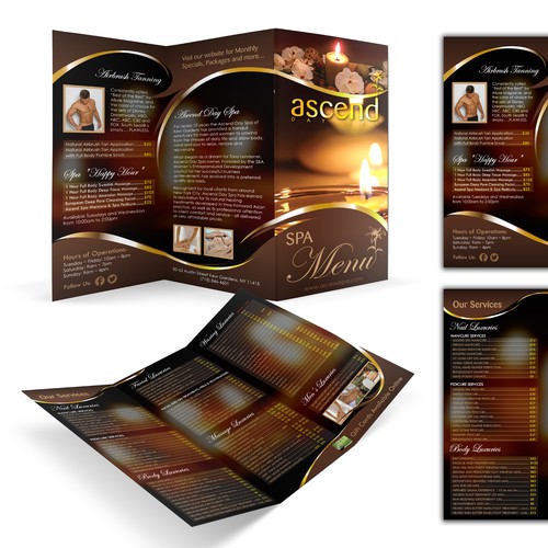 Ascend Day Spa needs a new brochure design