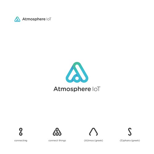 "Connecting, Connect Things" logo concept for Atmosphere IoT