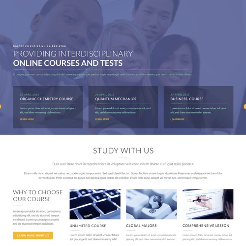 Education Website Homepage Design