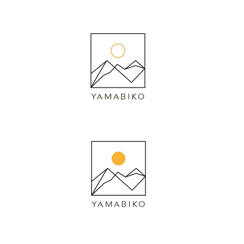Simple logo for cafe in the mountains