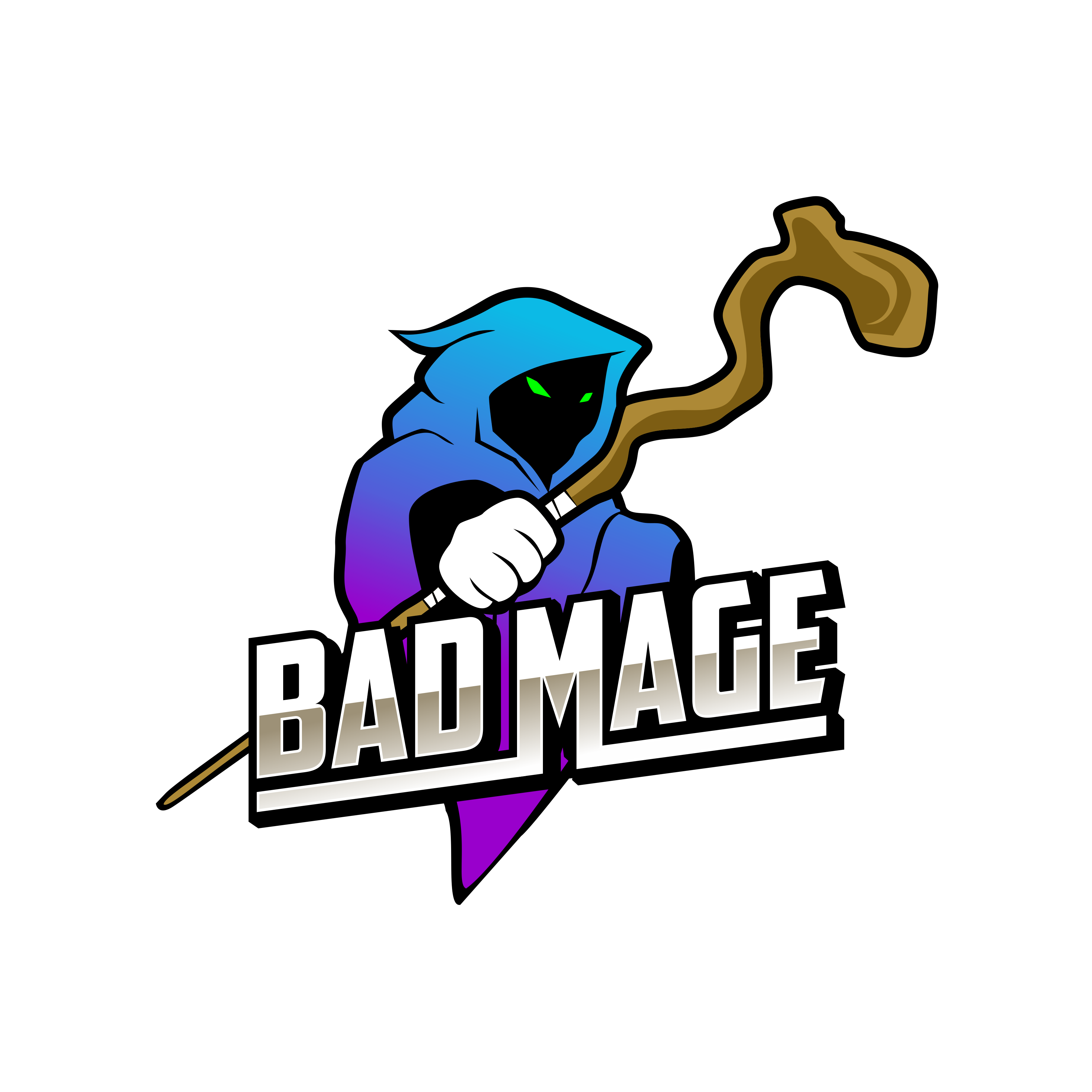Create a simple / cute Mage centric logo for Bad Mage