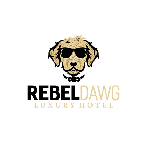 Logo concept for luxury dog hotel