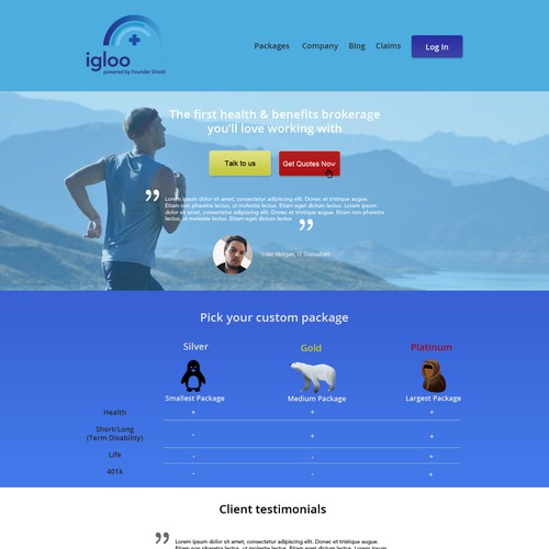 Innovative company website