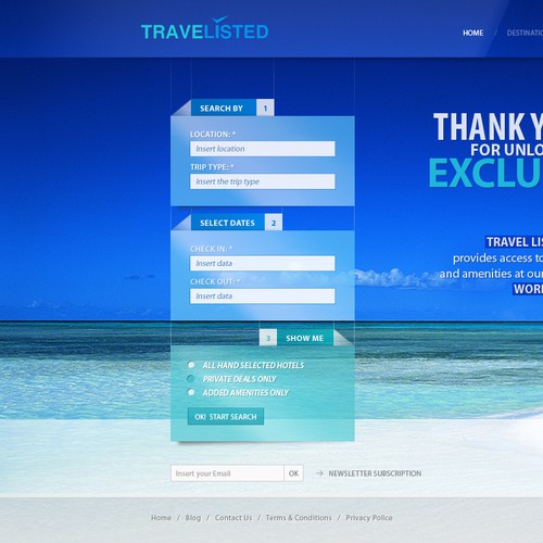 New website design wanted for TraveListed