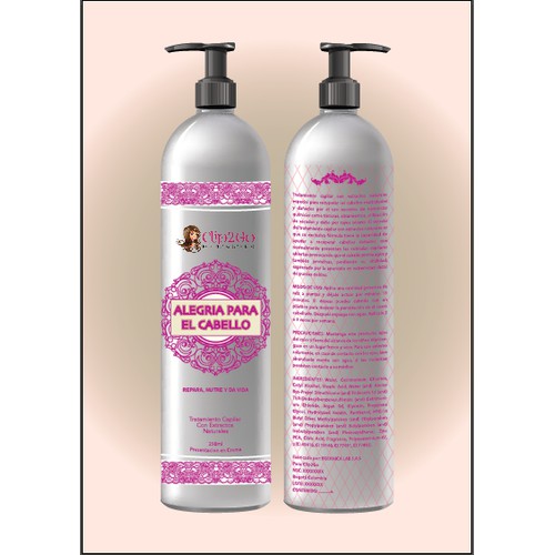 LABEL DESIGN FOR WOMEN COSMETIC HAIR PRODUCT
