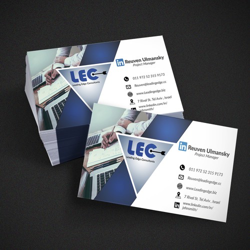 Business card for a management company