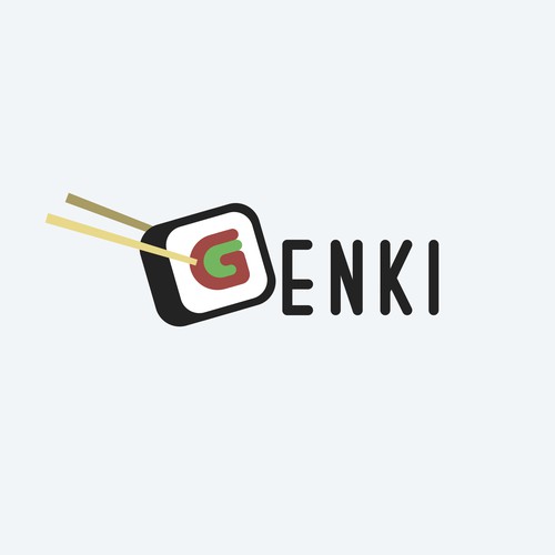 Logo for sushi restaurant Genki