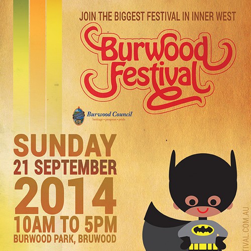 Burwood Festival SuperHero Promo Poster