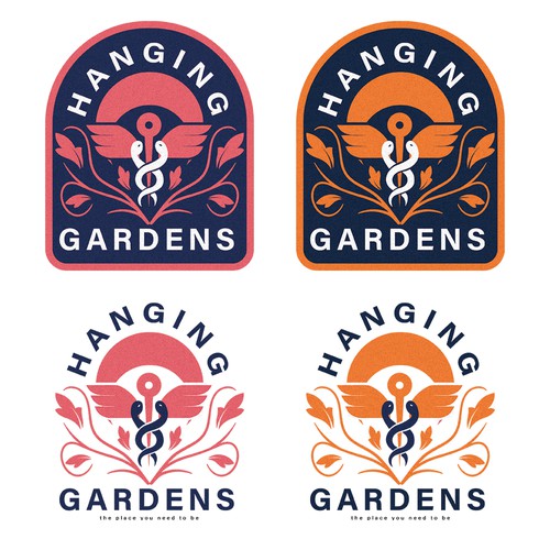Indie retro logo for Hanging Gardens 