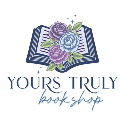 Logo for romantic book shop