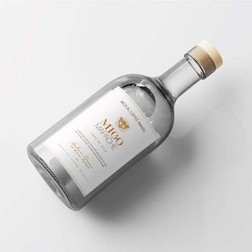Minimalist label for a Mezcal Based Amaro Liqueur