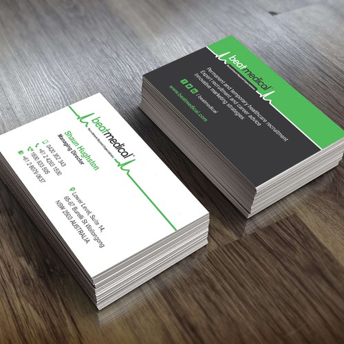 Business Card Design for Healthcare Recruitment Company