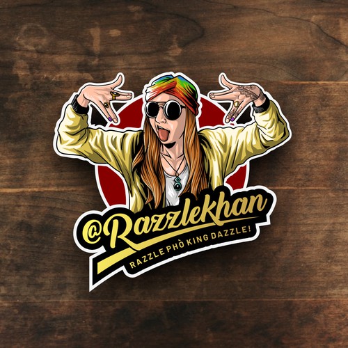 razzlekhan illustration logo