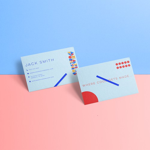 Business card design for creative studio