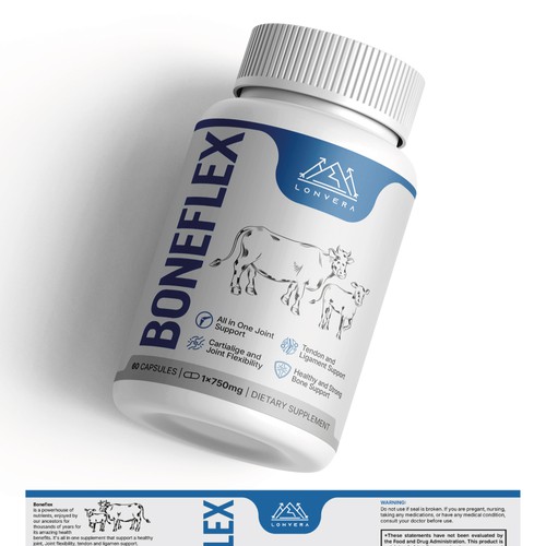 Boneflex Supplement Label Bottle