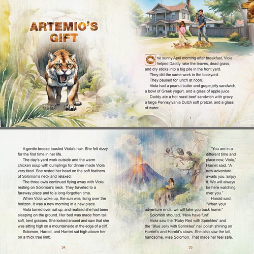 Interior design of the book "Artemio's Gift"