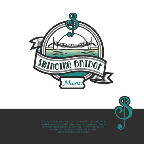 Logo concept 2 for swinging bridge music