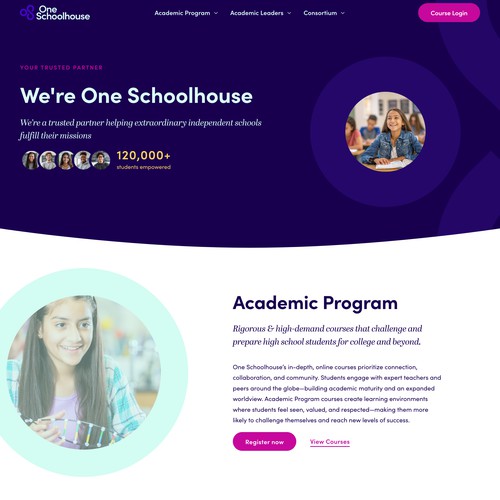 One Schoolhouse | Squarespace Website for a Non-profit