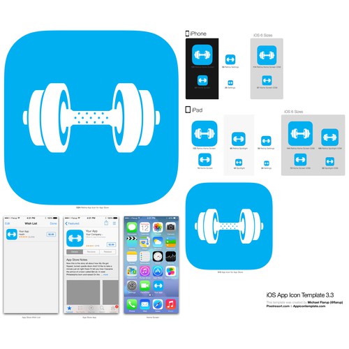 New App Icon for Gym/Fitness (Strength Training) App (iOS 8)