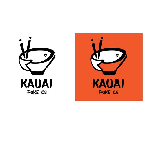Kauai Poke food truck logo