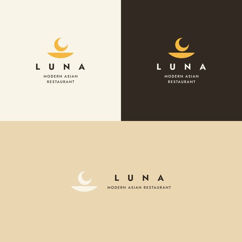 Logo design for Luna Modern Asian Restaurant