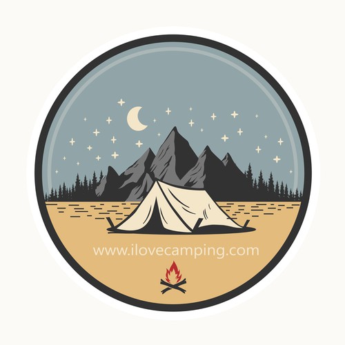 Sticker for camping lovers and enthusiasts