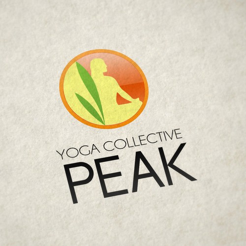 Create a subtly symbolic logo for yoga in the business world