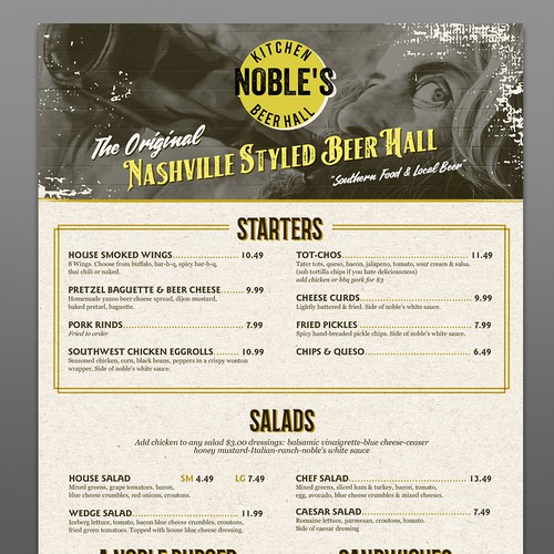 Wild West Menu Design