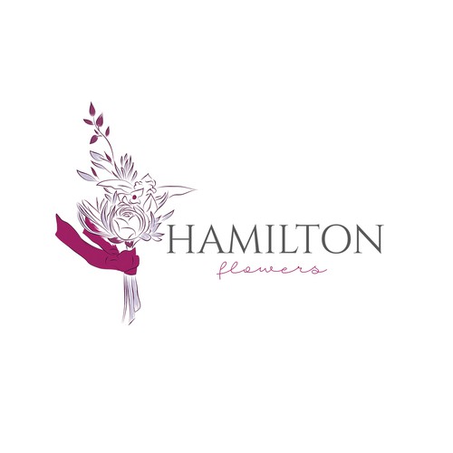 Logo concept for flower boutique Hamilton flowers