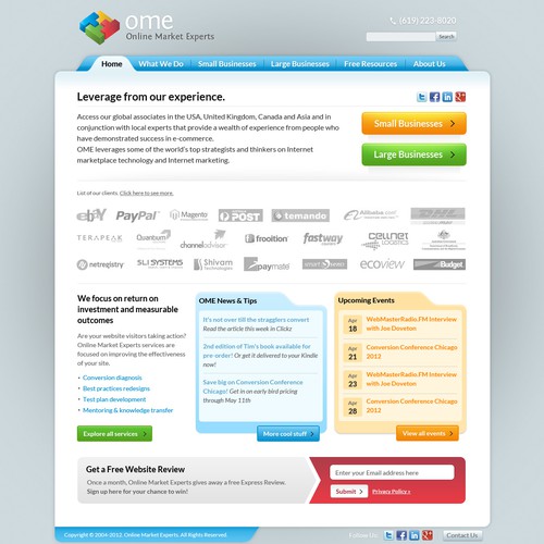 website design for Online Market Experts 