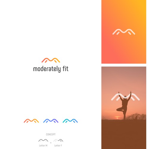 Fitness logo that represents balance and fun