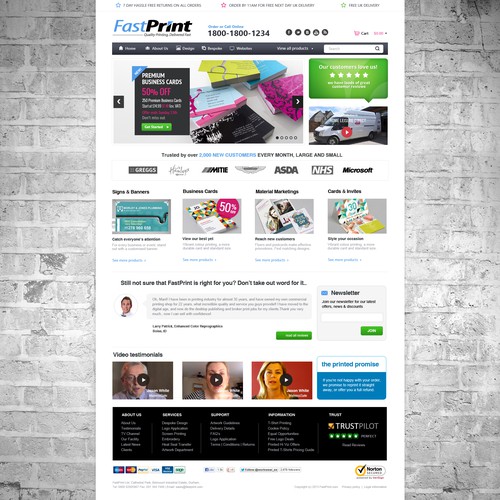 Create the new website for FastPrint