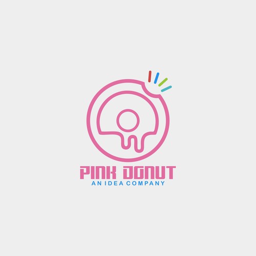 Pink Donut Concept Logo