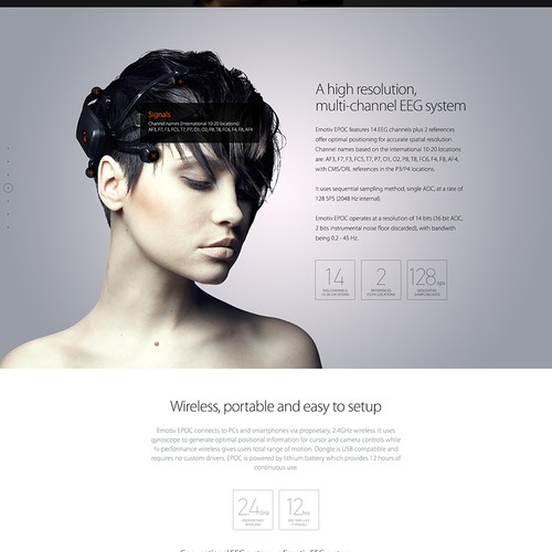 Redesign website for International Award Winning EEG system