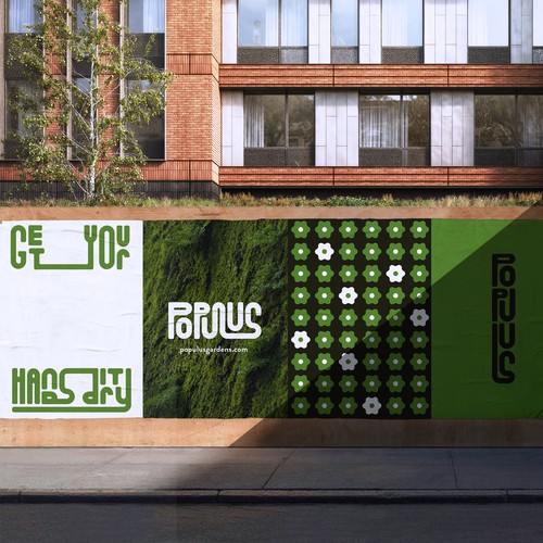 Branding and Environmental Signage for Populus - A Social Garden