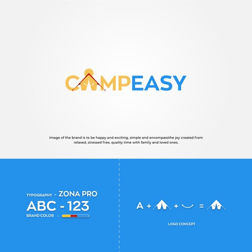 Camp Easy Logo Design