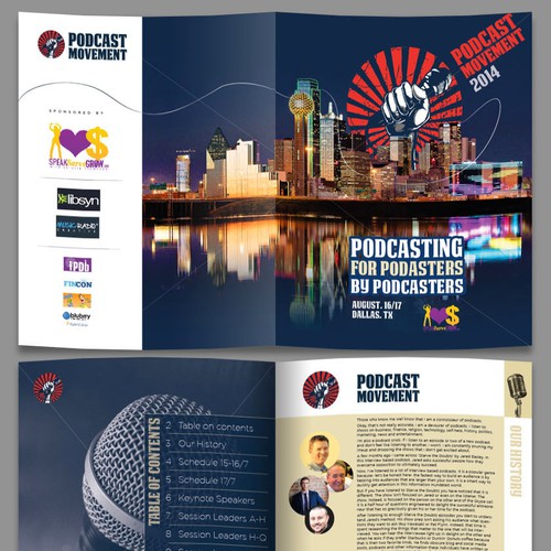 Create an amazing brochure template for an exciting conference!