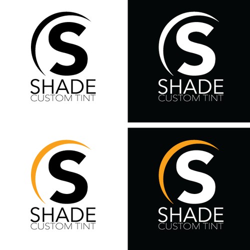 Create a stylish eclipse/shaded logo for a window tinting business