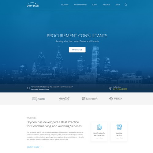 Revamp old consulting firm website design