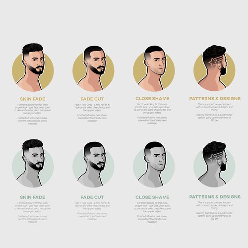 Descriptive Illustration for Barbershop Website