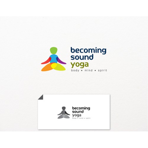Create a logo for yoga that attracts older, less flexible beginners and men