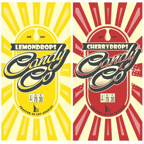 Logo and label design for candy drops