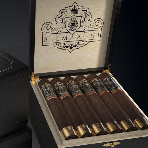 Luxury cigar box and cigar ring design