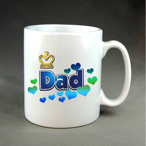 Dad + hearts mug