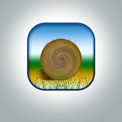 Construct a simple yet captivating iOS App icon for an agriculture company.